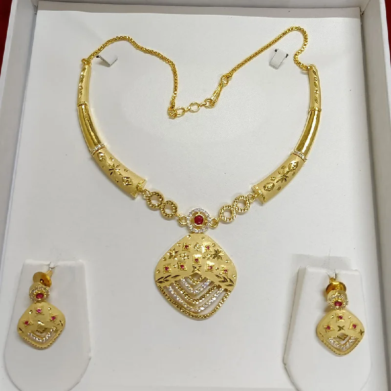 Chunky Gold Bead Necklaces-Pari Art Jewellery Forming Necklace Set