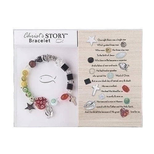 Personalized Leather Bracelets-7" Jesus Christ's Story Bracelet