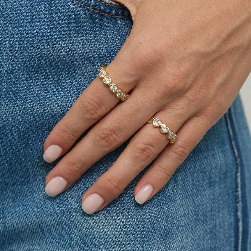 Natural Stone Rings-Kathleen Round Crystal Ring