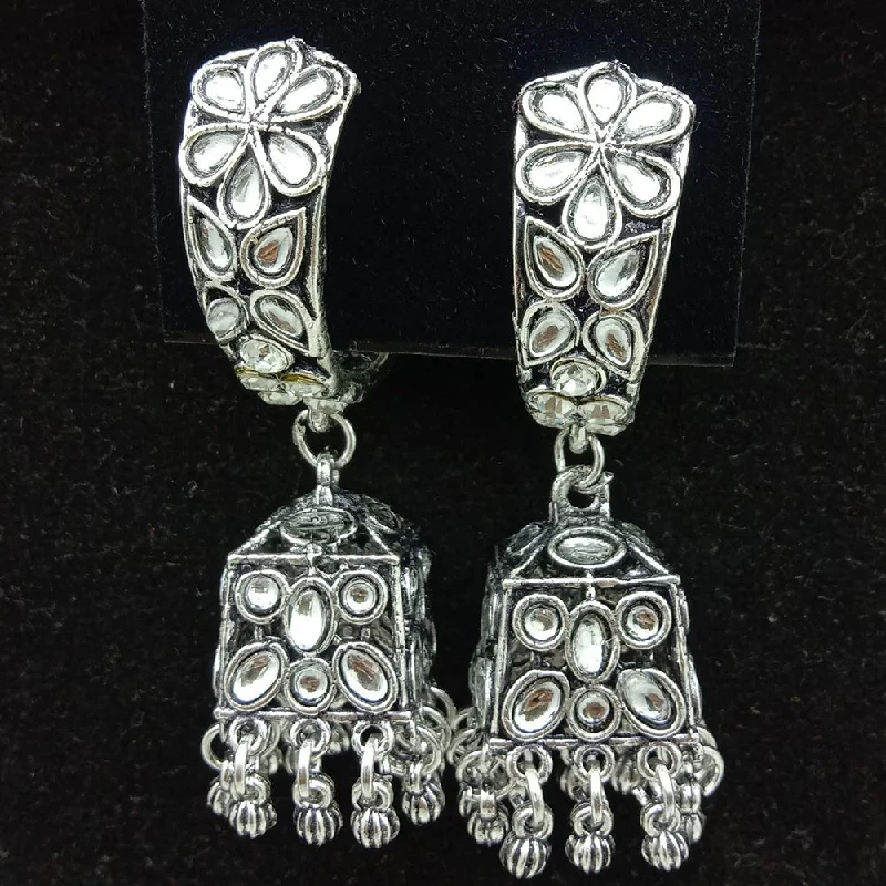 Crystal Drop Earrings-SP Jewellery Oxidised Plated Jhumki Earrings