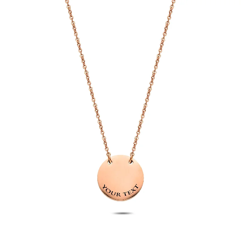 Elegant Rose Gold Necklaces-Coin necklace rosé gold