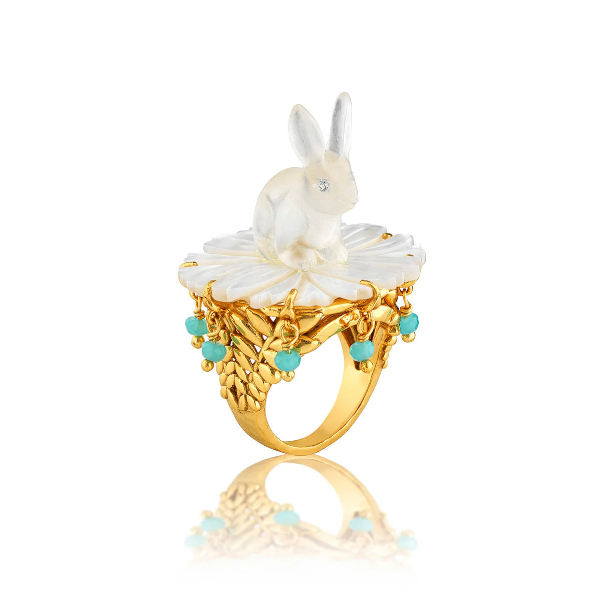 Birthstone Rings for Couples-Villandry Bunny Ring