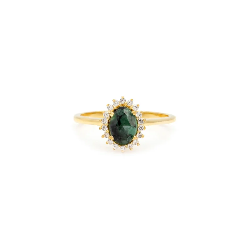 Affordable Engagement Rings-Mini Antiquity Ring | Emerald