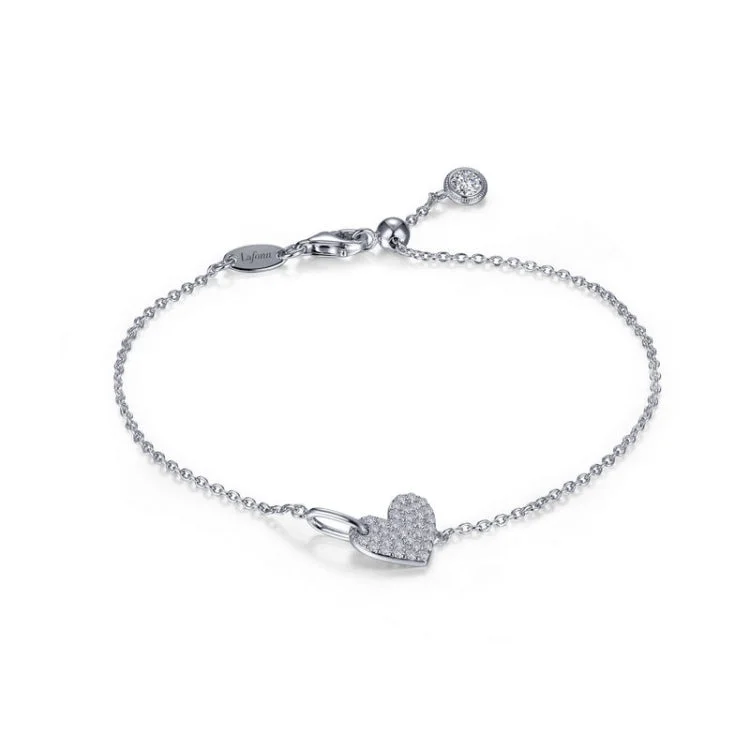 Bold Statement Bracelets-Shimmering Heart Bracelet