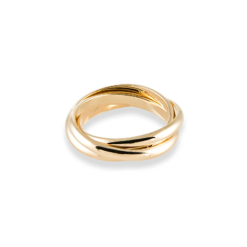 Customized Gold Rings-Classic Rolling Ring in 14K Gold