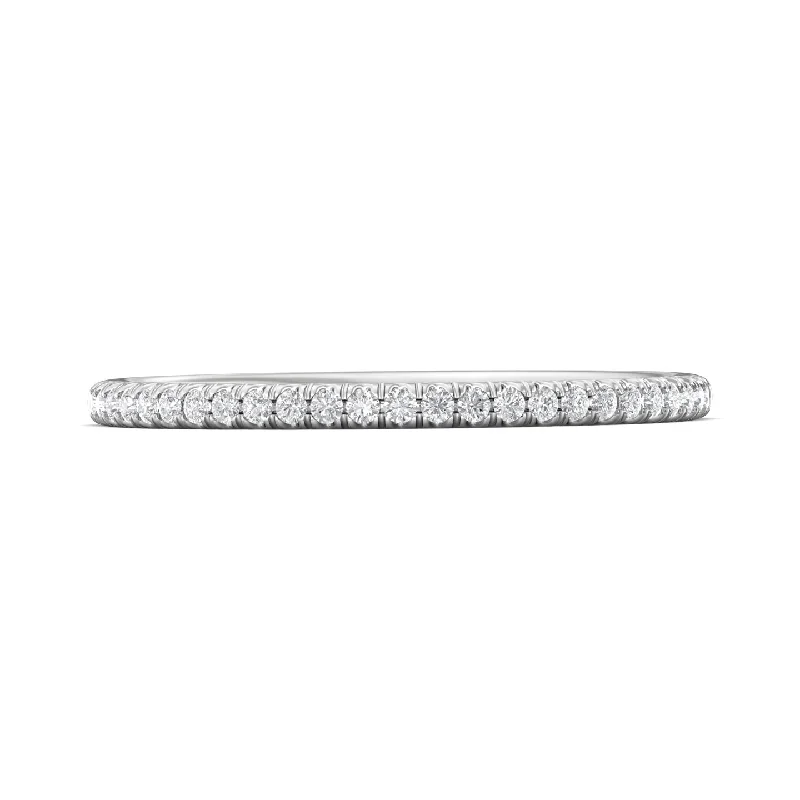 Trendy Gold Rings for Women-Micropave Diamond Band