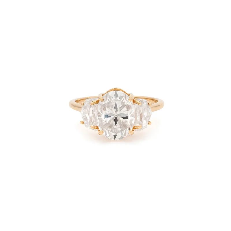 Adjustable Rings for Women-Epaulette Ring | 14K Gold & Moissanite