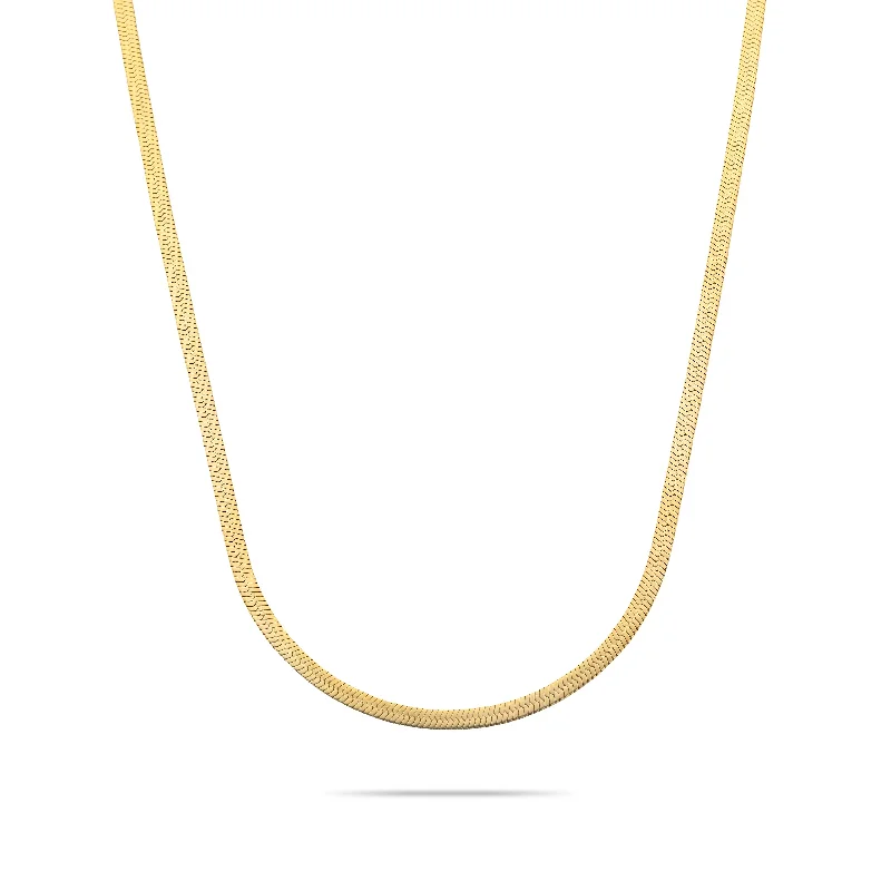 Custom Initial Necklace Designs-Snake necklace gold