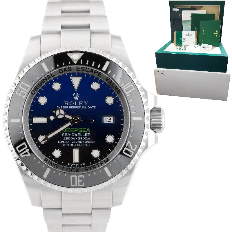 Sports Watches with GPS-MINT Rolex Sea-Dweller Deepsea 'James Cameron' Blue Black 116660 44mm Dive Watch