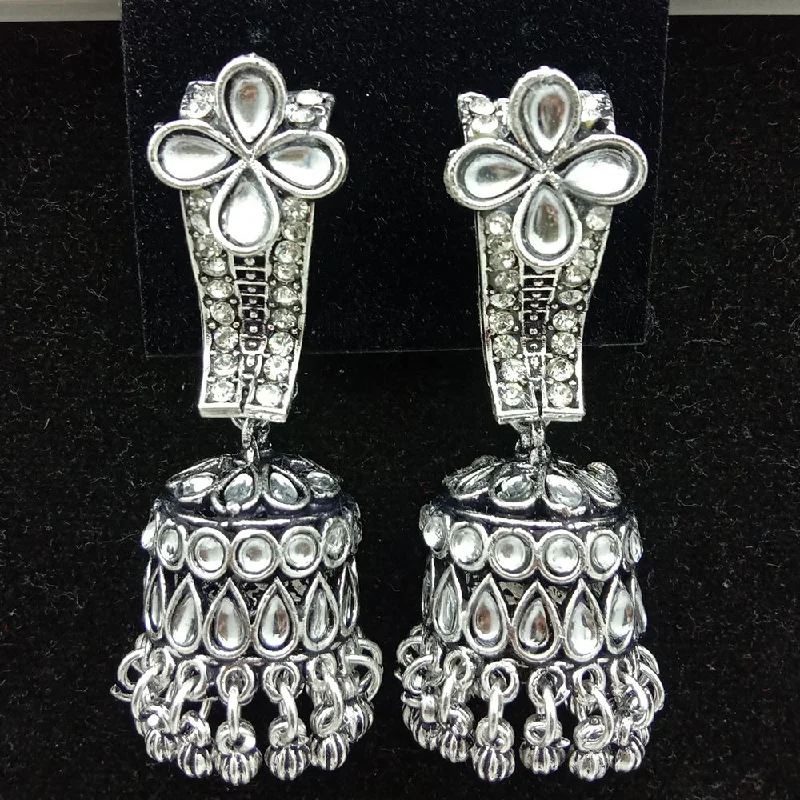 Luxury Diamond Earrings-SP Jewellery Oxidised Plated Jhumki Earrings