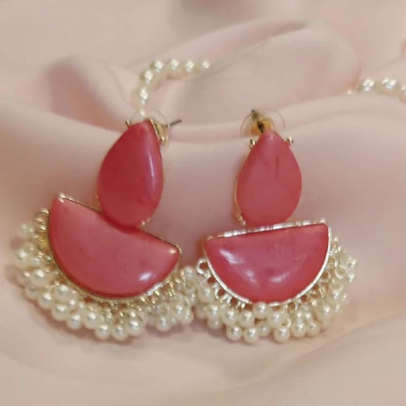 Eco-Conscious Earrings-Raddhi Jewels Lastest Fashion Pearl Drop Chandbali Earrings For Women