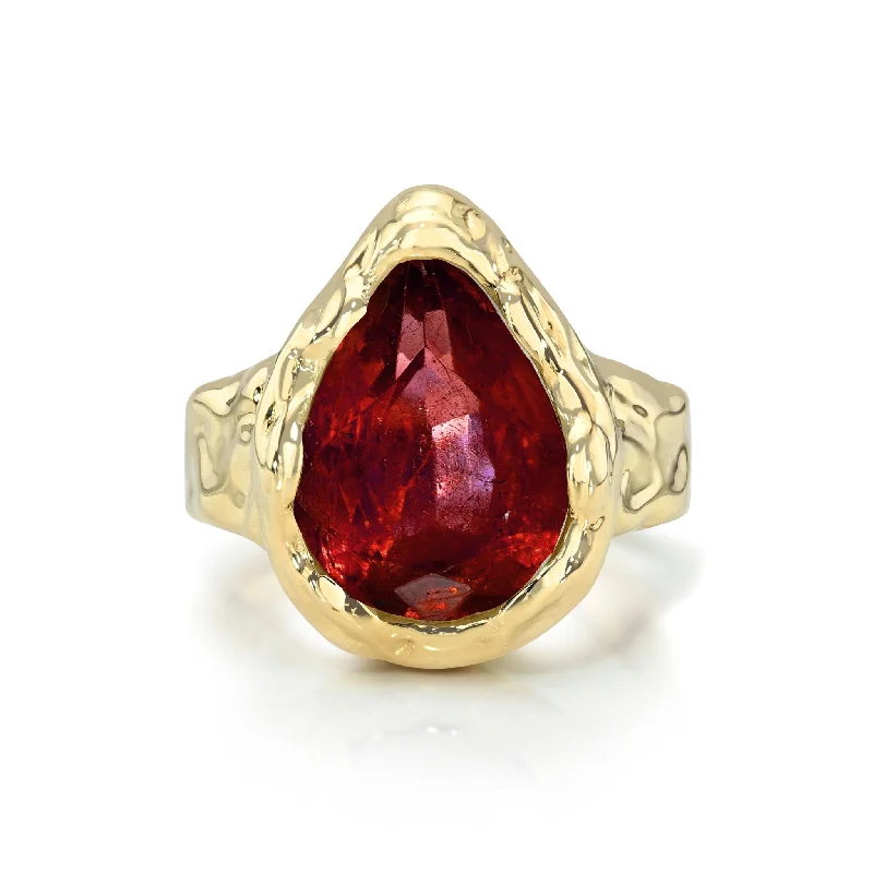 Elegant Rose Gold Rings-Classic River Queen Ruby Ring