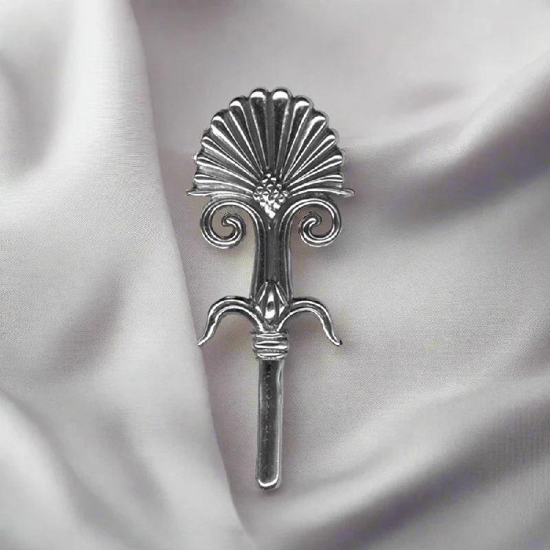 Personalized Wedding Brooch for Bridesmaids-Greek Akrokeramo Brooch in Sterling Silver (K-89)