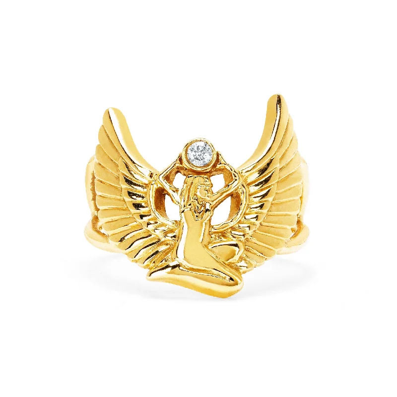 Custom Engagement Rings-Sacred Egyptian Goddess of Magic Ring