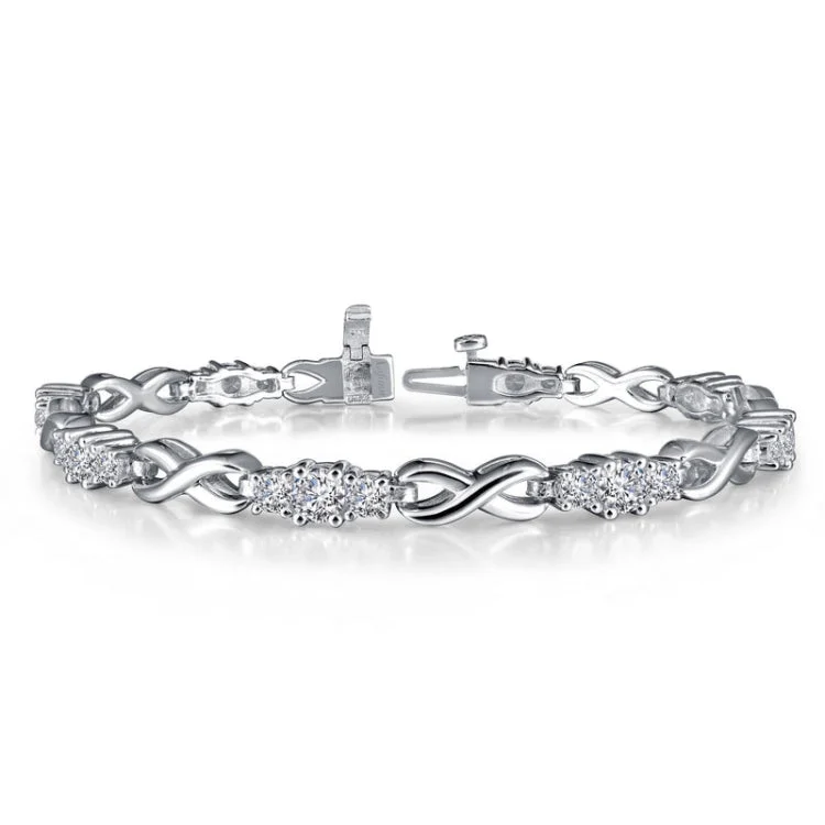 Gemstone Tennis Bracelets-Infinity Alternating Bracelet