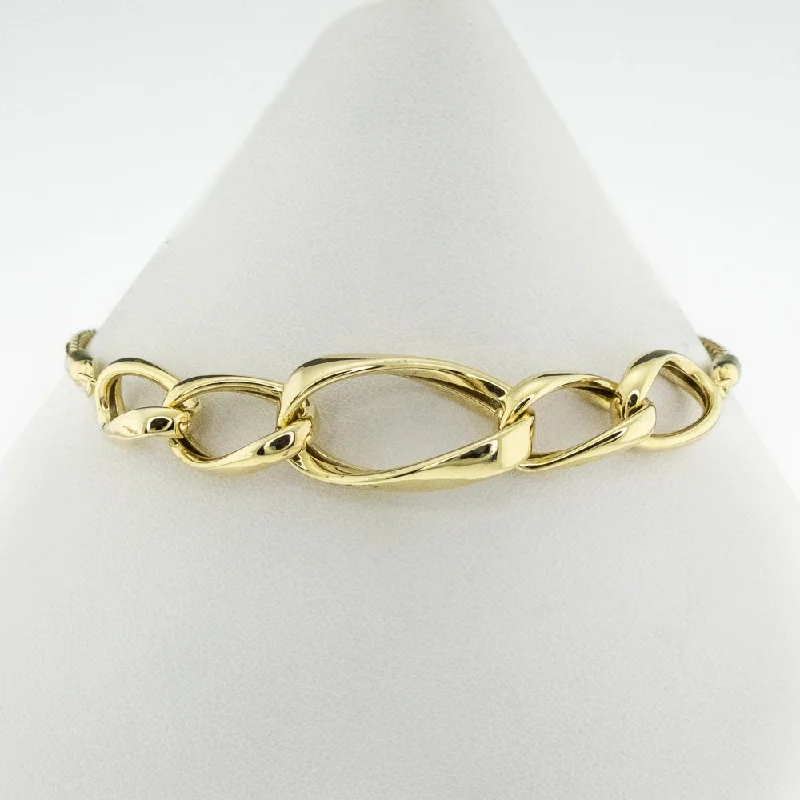 Elegant Silver Cuff Bracelets-10K Yellow/Gold Bolo Bracelet