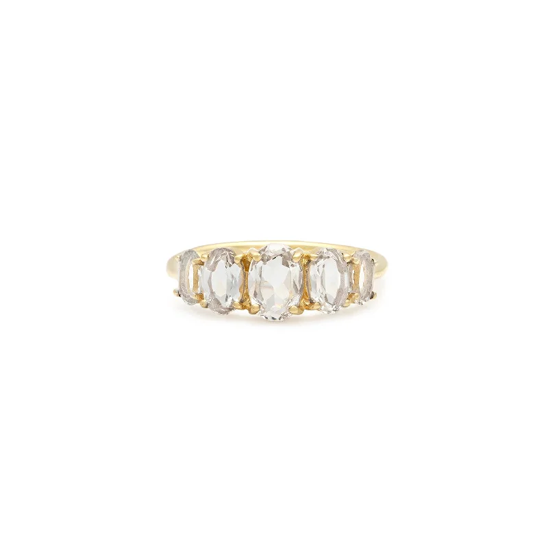 Antique Gold Rings-Bijette Bold Ring | White Topaz