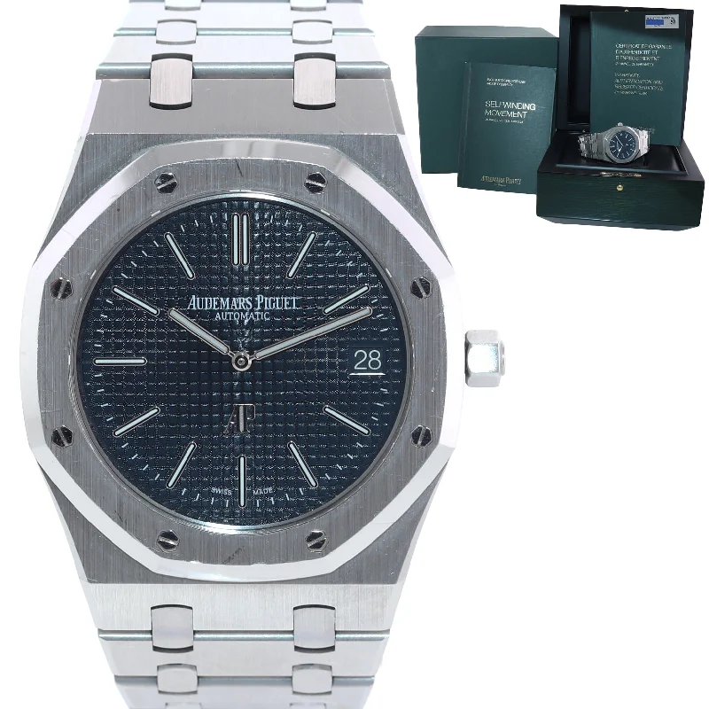 Adjustable Men’s Sports Watches-2016 PAPERS Audemars Piguet Royal Oak 15202 Blue Steel 15202ST.OO.1240ST.01