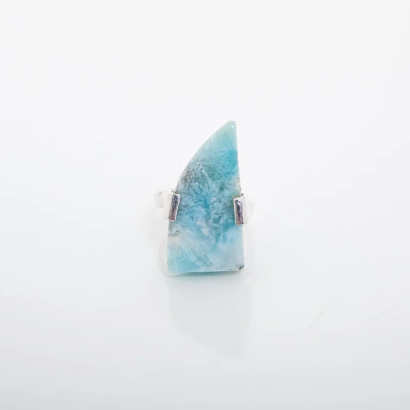 Adjustable Rings for Women-Rough Larimar Ring Airam