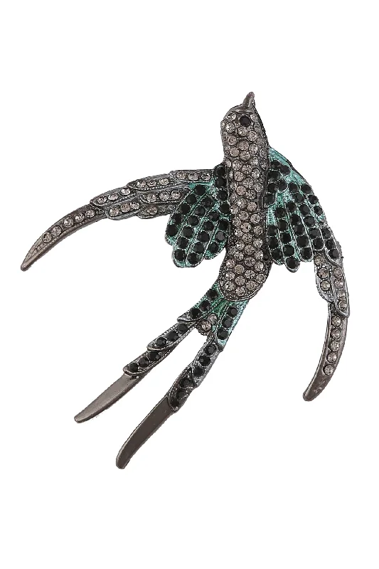 Retro Brooch with Vintage Charm-Sparkling and Shiny Diamond Vintage Bird Brooch