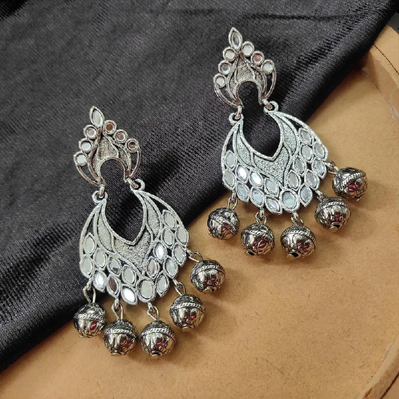 Simple Rose Gold Earrings-Darshana Jewels Oxidised  Plated Dangler Earrings