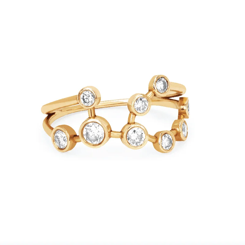 Vintage Promise Rings-Virgo Diamond Constellation Ring