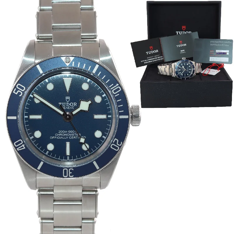 Classic Silver Watches for Women-2021 PAPERS Tudor Black Bay Fifty Eight 58 BLUE Steel 79030B Watch Box