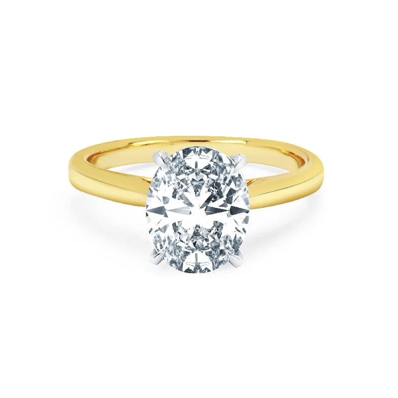 Solitaire Engagement Rings-Eternal Oval Diamond Ring Setting