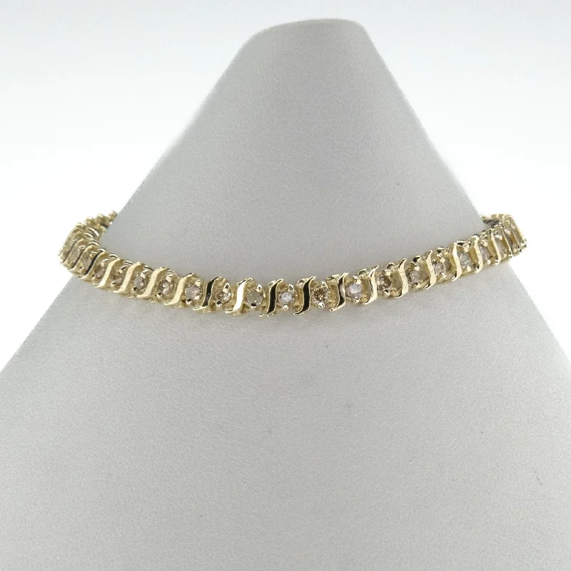 Gold and Diamond Bracelets-1.50ctw Multi Diamond 7" Tennis Bracelet in 14K Yellow Gold