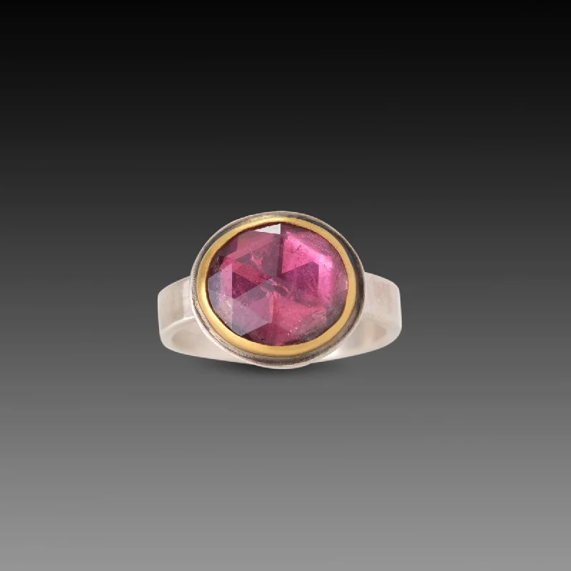 Simple Gold Rings for Men-Simple Elegance Pink Tourmaline Ring