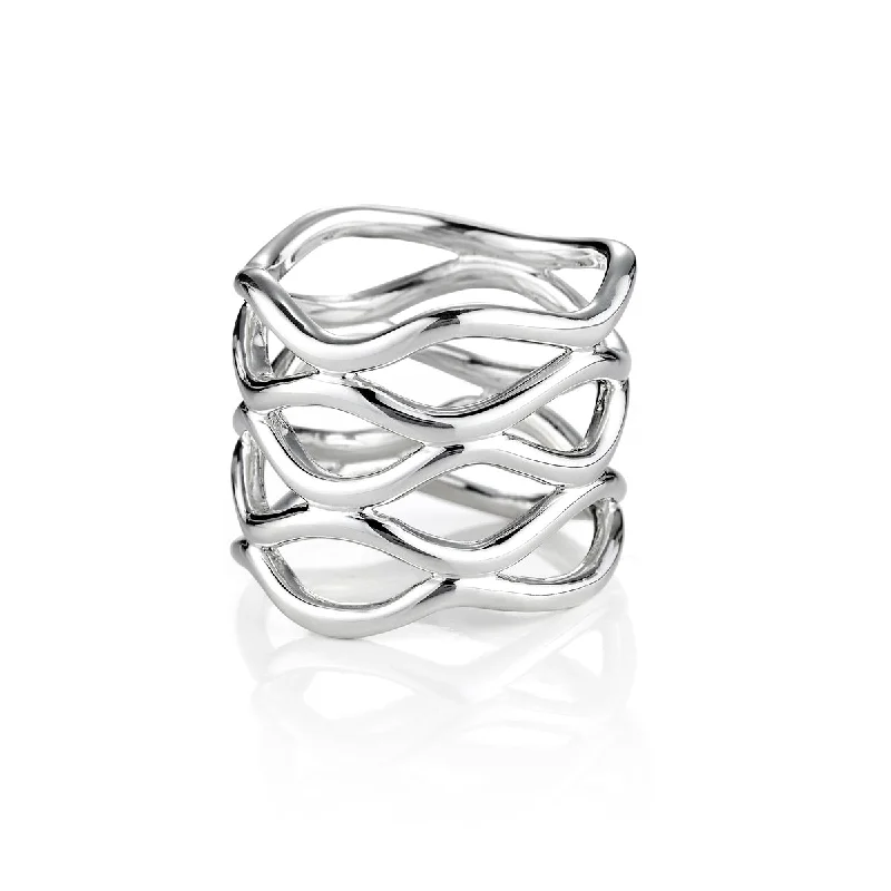 Elegant Titanium Rings-Wired Band Ring