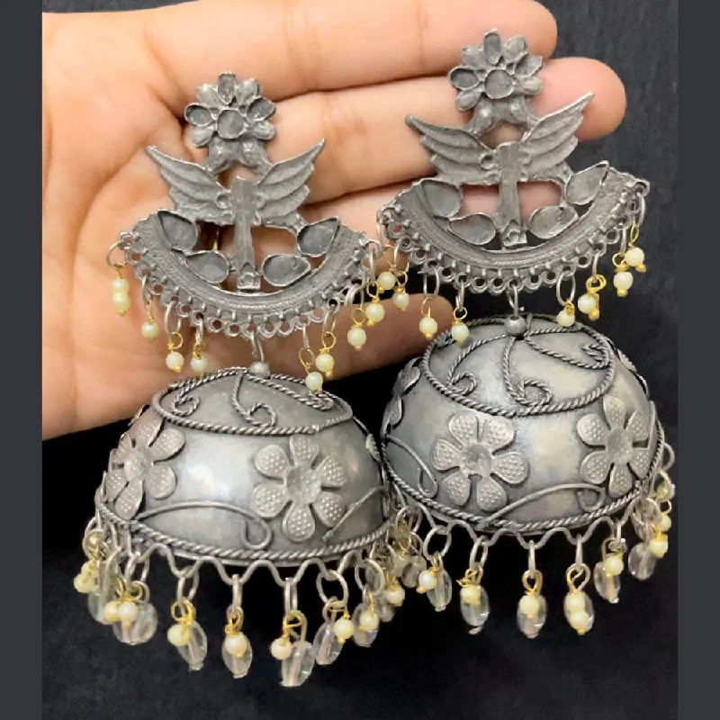 Colorful Resin Earrings-Shringarstreet Oxidised Plated Jhumki Earrings