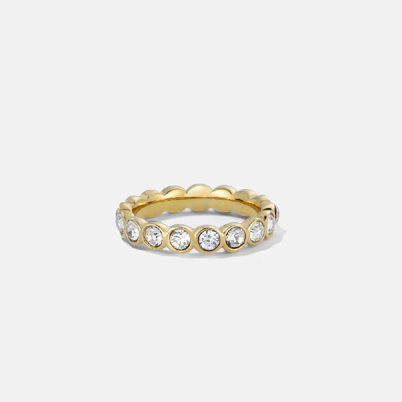 Large Cocktail Rings-Linzy Crystal Eternity Band