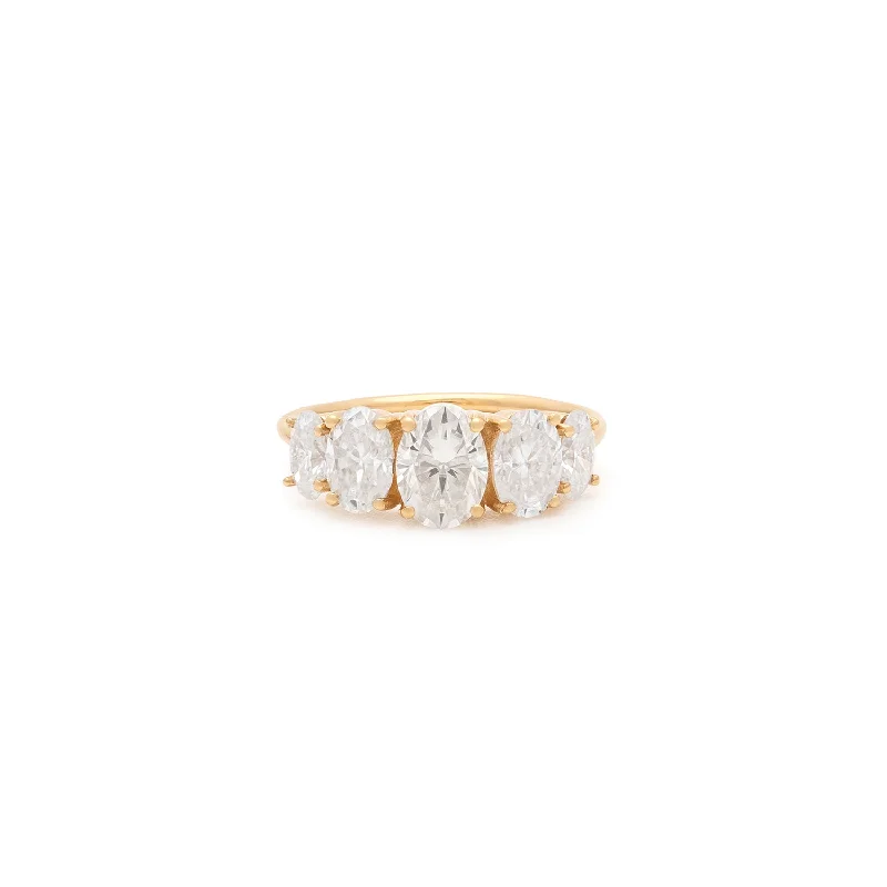 Simple Diamond Rings-Bijette Bold Ring | 14K Gold & Moissanite