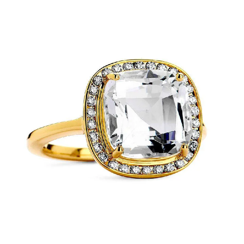 Simple Engagement Rings-Cushion Diamond Ring