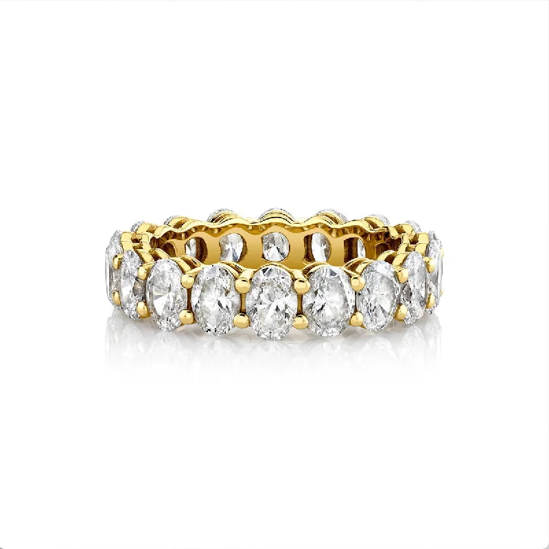 Designer Wedding Rings-Oval Diamond Infinity Band | Ready to Ship