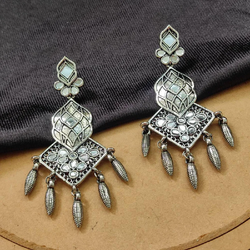 Personalized Earrings for Gifts-Darshana Jewels Oxidised  Plated Dangler Earrings