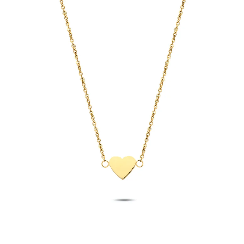 Cute Charm Necklaces-Heart necklace gold