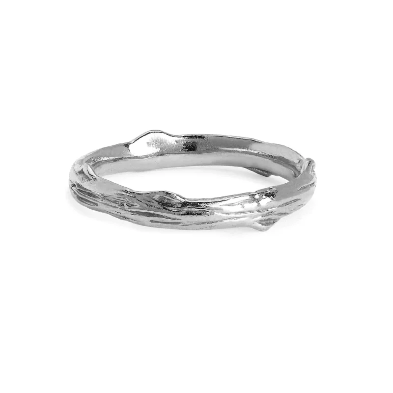 Affordable Engagement Rings-Men's Rose Thorn Solid Band