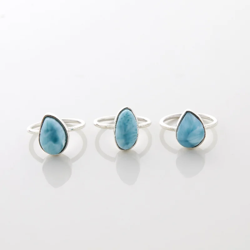 Matching Promise Rings-Larimar Ring Trio Thalia