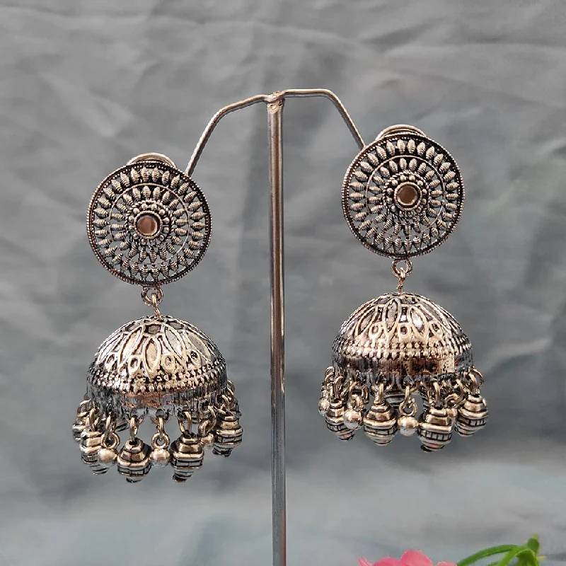 Colorful Drop Earrings-Darshana Jewels Oxidised  Plated Jhumki Earrings