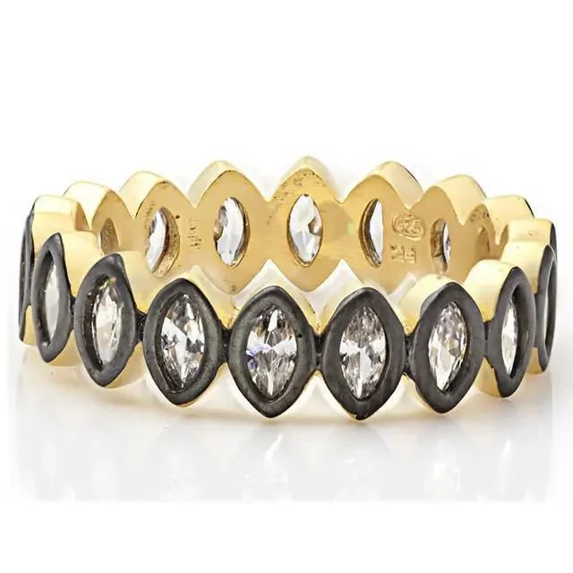 Designer Diamond Rings-FREIDA ROTHMAN Marquise Stone Ring