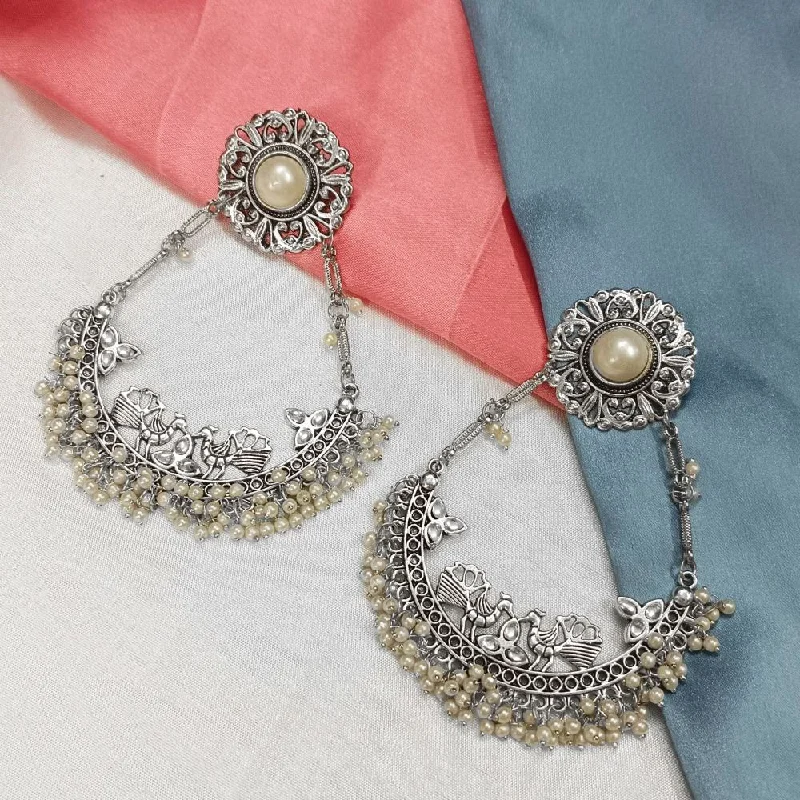 Turquoise Earrings for Women-Darshana Jewels Oxidised Plated Dangler Earrings