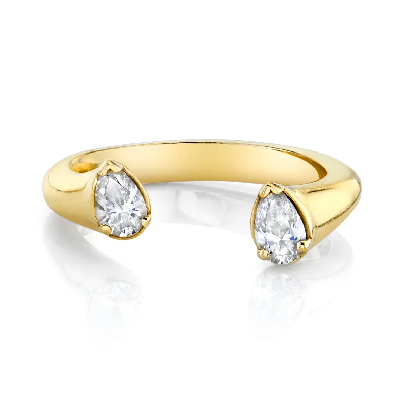 Art Deco Rings-Atlantis Double Diamond Ring