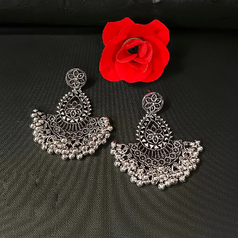 Designer Earrings Online-Darshana Jewels Oxidised Plated Dangler Earrings