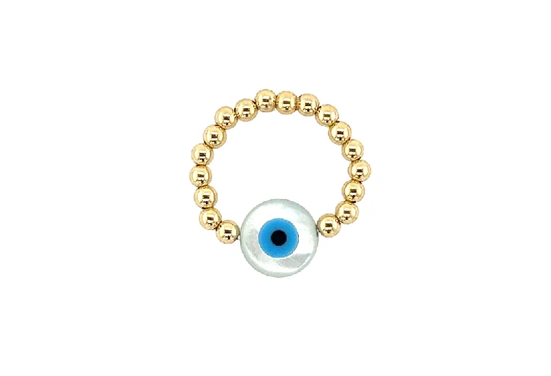 Minimalist Promise Rings-Large Evil Eye Ring