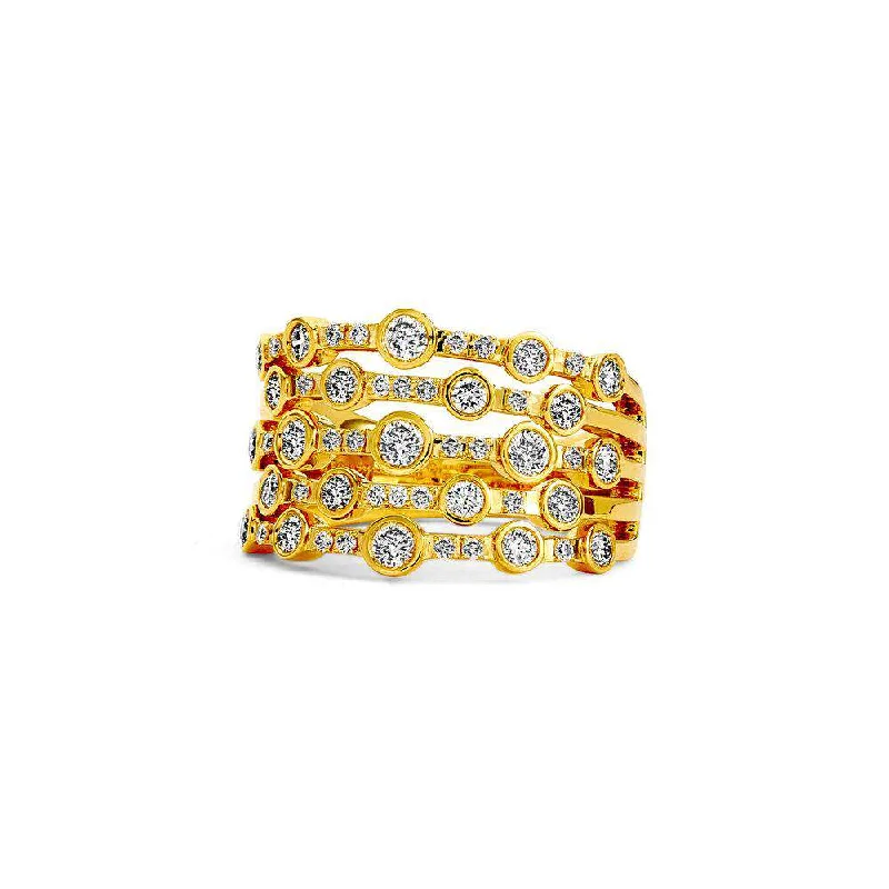 Luxury Gold Rings-Cosmic Starry Nights Band