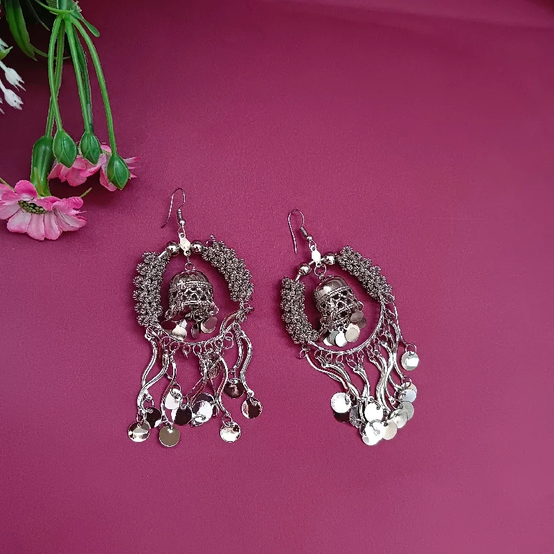 Trendy Earrings for Teens-Darshana Jewels Oxidised Plated Dangler Earrings