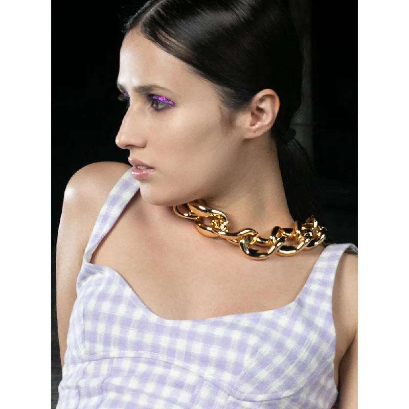 Fashionable Statement Necklaces-Odette Colour Pop Multicolour Gem-Stone Princess Necklace