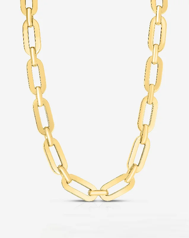 Classic Choker Necklaces-Gold Link Chain Necklace